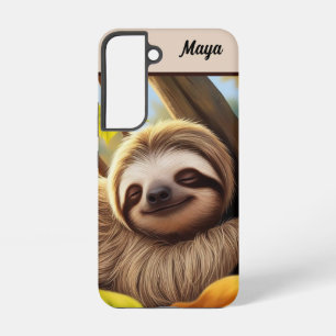 Aangepaste Mopshagedis baby slaapt in boom in de h Samsung Galaxy Hoesje