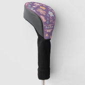 Aangepaste Mopshoege Vintage Bloem Geschenken voor Golfheadcover (Schuin)