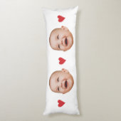 Aangepaste Mopshond Babys Gezicht Eén Foto Lichaamskussen (Achterkant (Verticaal))