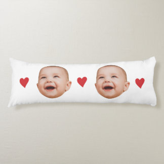 Aangepaste Mopshond Babys Gezicht Eén Foto Lichaamskussen
