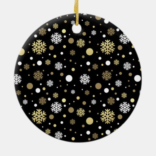 Aangepaste Mopshond Foto 1e Kerstmis Op Sneeuwvlok Keramisch Ornament (Achterkant)