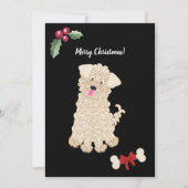 Aangepaste Mopshond Maltipoo Feestdagenkaart (Voorkant)
