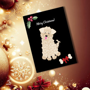Aangepaste Mopshond Maltipoo Feestdagenkaart