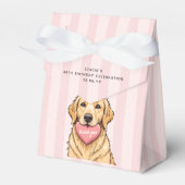 Aangepaste Mopshond met Roze Hart Bedankt Bedankdoosjes (Voorkant Zijde)