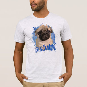 Aangepaste Mopshond Puppy Hond Foto en Naam T-shirt