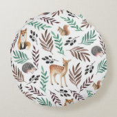 Aangepaste Mopshuisdier Kinderkamer Decoratie Rond Kussen (Achterkant)