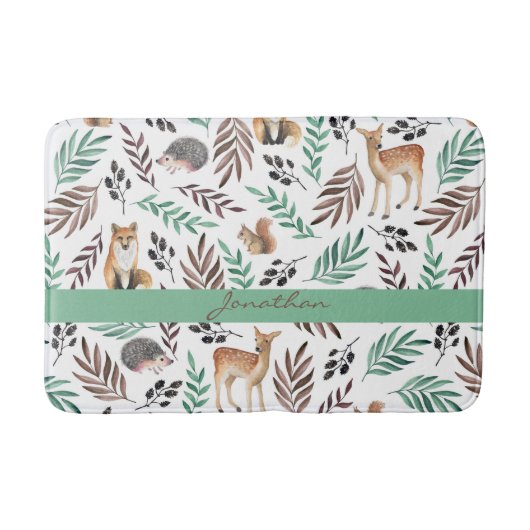 Aangepaste Mopshuisdieren Kinderkamer Decoratie Badmat (Voorkant)
