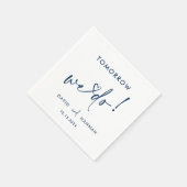 Aangepaste Morgen We doen Repetitie Diner Marine Servet (Hoek)