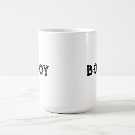 Aangepaste Morphing Mok – "Boy" Naam Tekst Onthuld (Midden)