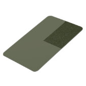 Aangepaste mos groene magneet met getextureerd acc (Linkerzijde)