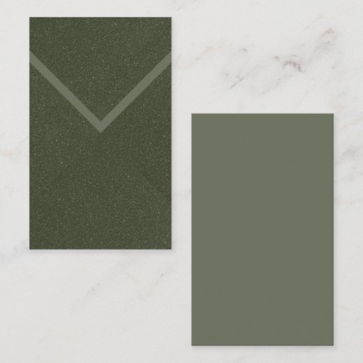 Aangepaste mosgroene Chevron textuur visitekaart Visitekaartje (Voorkant / Achterkant)