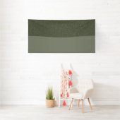 Aangepaste mosgroene gespleten eventbanner spandoek (Insitu)