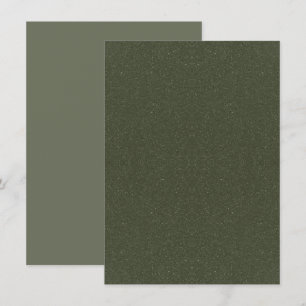 Aangepaste mosgroene ruis plat aankondigingskaart aankondiging