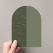 Aangepaste Moss Green Arch acryl uitnodiging (Insitu (Draagbaar))