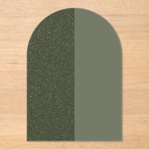 Aangepaste Moss Green Arch acryl uitnodiging