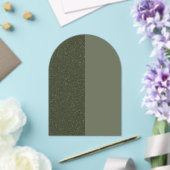 Aangepaste Moss Green Arch acryl uitnodiging (Insitu (Huwelijk))
