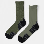 Aangepaste Moss Green Crew Sokken - Mannen's Desig (Links)