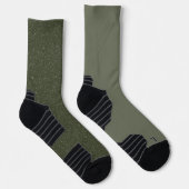 Aangepaste Moss Green Crew Sokken - Mannen's Desig (Rechts)