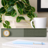 Aangepaste Moss Green Desk Klok naamplaat Naambordje