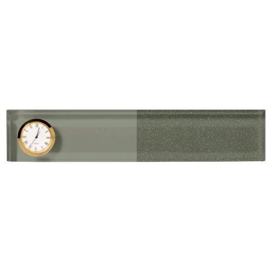 Aangepaste Moss Green Desk Klok naamplaat Naambordje (Voorkant)