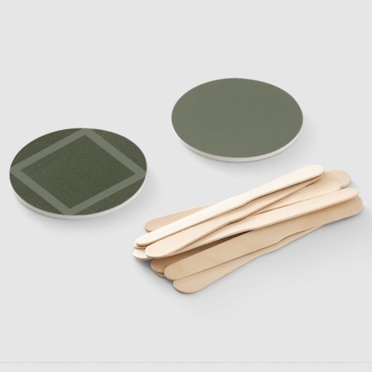 Aangepaste Moss Green Diamond Fans – Bulk Event Handwaaier (Niet-gemonteerd)