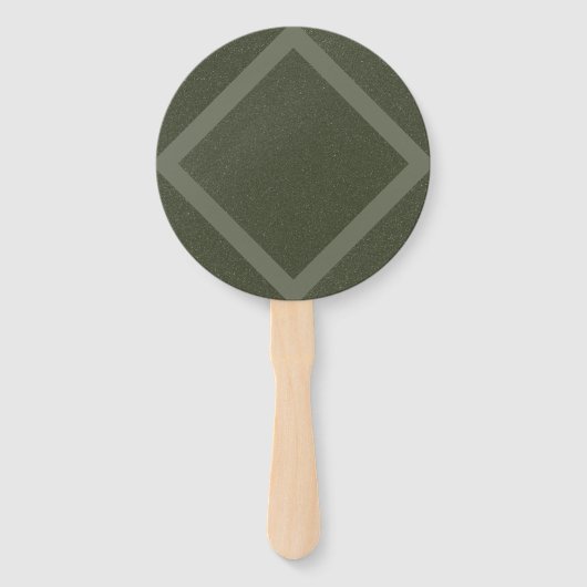 Aangepaste Moss Green Diamond Fans – Bulk Event Handwaaier (Voorkant)