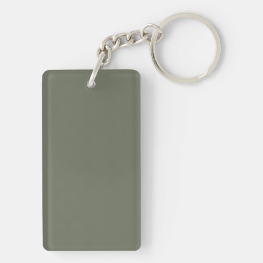 Aangepaste Moss Green Dual Diamond Pattern Sleutel Sleutelhanger (achterkant)