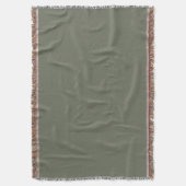 Aangepaste Moss Green Geweven Gooi Deken (Voorkant Verticaal)