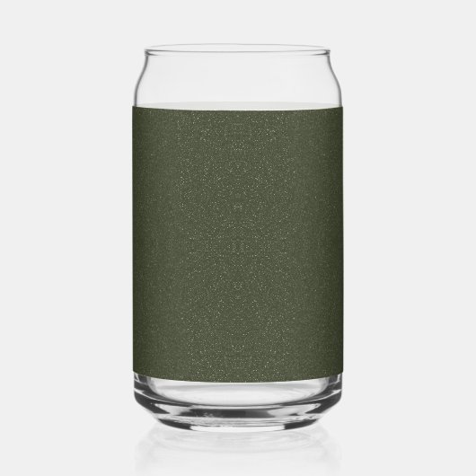 Aangepaste Moss Green Glitter Drinkware Glass Can Blikvorm Glas (Voorkant)