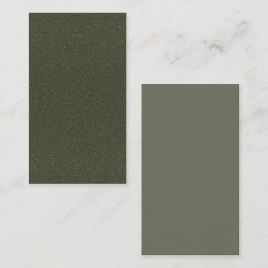 Aangepaste Moss Green Glitter Texture Referral Kaa (Voorkant / Achterkant)