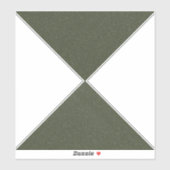 Aangepaste Moss Green Hourglass Sticker (Vel)