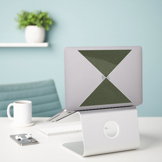 Aangepaste Moss Green Hourglass Sticker (Laptop op bureau)
