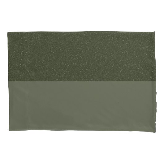 Aangepaste Moss Green Kussensloop – Twee-Tone Desi (Voorkant)