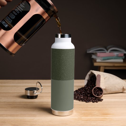 Aangepaste Moss Green Noise Effect Fles (Koffie)