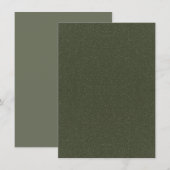 Aangepaste Moss Green Noise Flat Announcement Kaar Aankondiging (Voorkant / Achterkant)