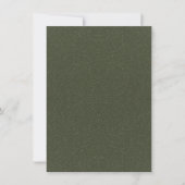 Aangepaste Moss Green Noise Flat Announcement Kaar Aankondiging (Voorkant)