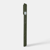 Aangepaste Moss Green Noise Split iPhone 15 Hoesje (Linkerkant)