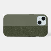Aangepaste Moss Green Noise Split iPhone 15 Hoesje (Achterkant horizontaal)