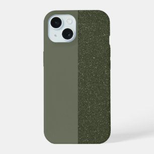 Aangepaste Moss Green Noise Split iPhone 15 Hoesje