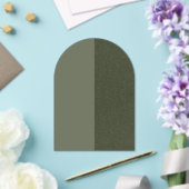 Aangepaste Moss Green Split Arch Acryl Uitnodiging (Insitu (Huwelijk))