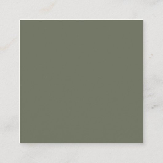 Aangepaste Moss Green Split Flat Loyalty Kaart (Achterkant)