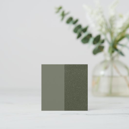 Aangepaste Moss Green Split Flat Loyalty Kaart (Staand voorkant)
