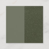 Aangepaste Moss Green Split Flat Loyalty Kaart (Voorkant)