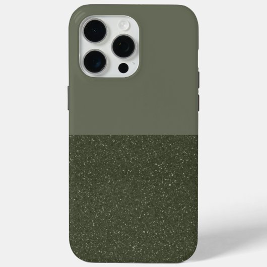 Aangepaste Moss Green Split iPhone Case (Achterkant)
