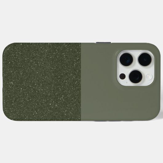 Aangepaste Moss Green Split iPhone Case (Achterkant (horizontaal))