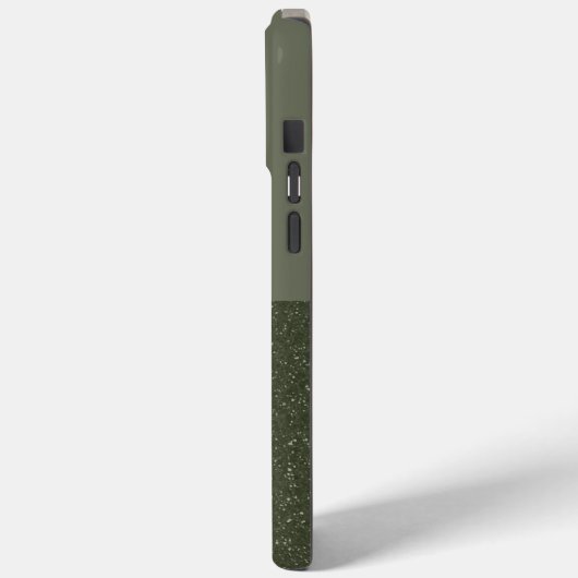 Aangepaste Moss Green Split iPhone Case (Achterkant / Links)
