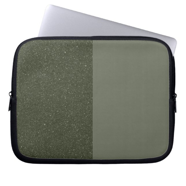 Aangepaste Moss Green Split Laptop Mouw Sleeve (Voorkant)