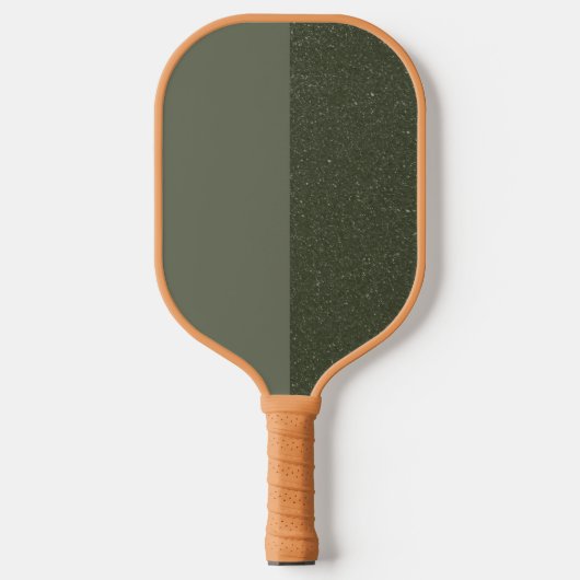 Aangepaste Moss Green Split Textuur Pickleball Pad Paddle (Voorkant)