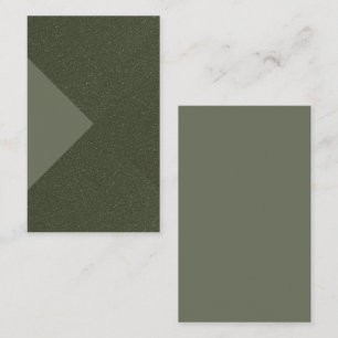 Aangepaste Moss Green Textured Driehoek Visitekaar Visitekaartje