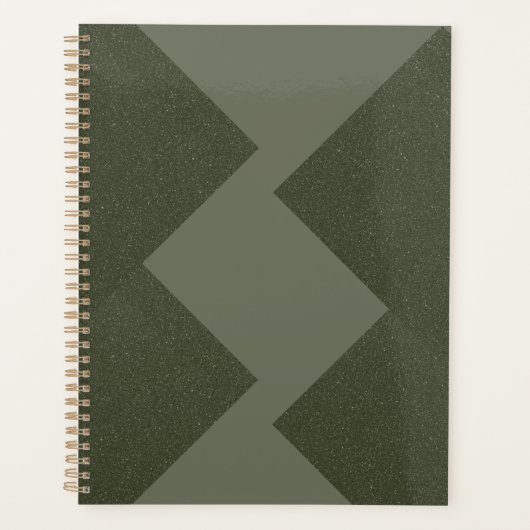 Aangepaste Moss Green Weekly Planner (Voorkant)
